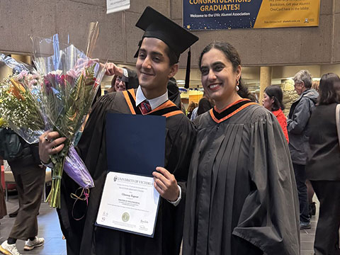 Congratulations to our first MEng student, Chinmay Kapoor on completing his degree